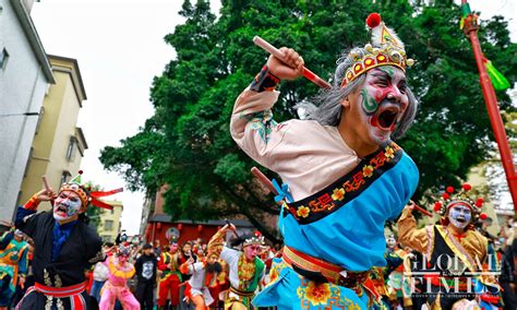 People Perform Traditional Chaoshan Yingge Dance To Celebrate Spring