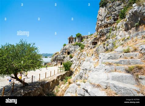 Lycian tombs in Myra, Turkey Stock Photo - Alamy