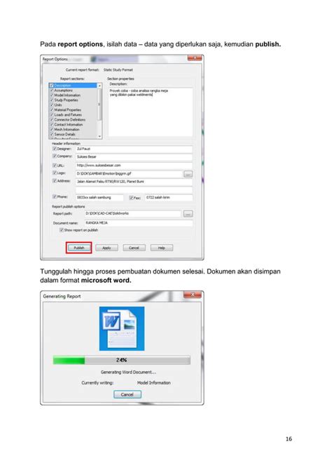 Tutorial Solidworks Stress Analysis Pada Rangka Meja PDF