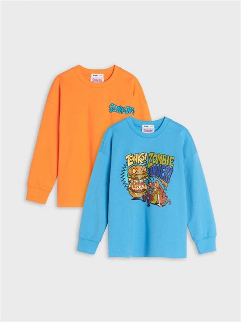 Bluzy Scooby Doo 2 pack Kolor pomarańczowy SINSAY 725AD 22X