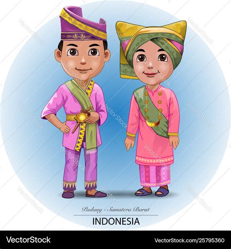 West Sumatra Traditional Cloth Royalty Free Vector Image