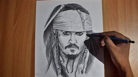 How To Draw Captain Jack Sparrow Pirates Of Caribbean Youtube