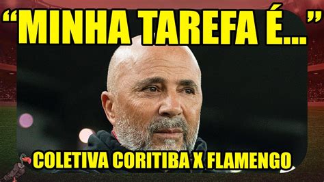 MINHA TAREFA É ESSA COLETIVA SAMPAOLI APÓS CORITIBA X FLAMENGO