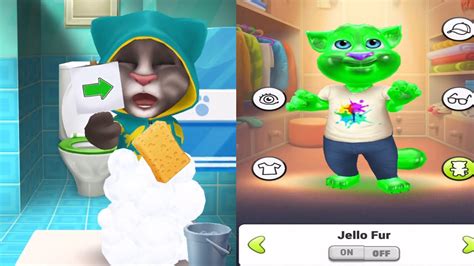 My Talking Tom New Jello Fur How To Change My Talking Tom Fur Youtube