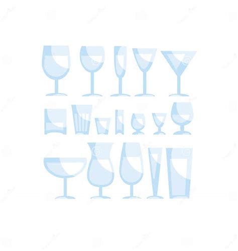 Wine Glass Icon Set Drinks Cocktails Glasses Stock Vector Illustration Of Choice Drinks