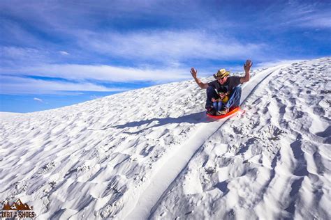 Sledding The Sand Dunes White Sands National Monument Dirt In My