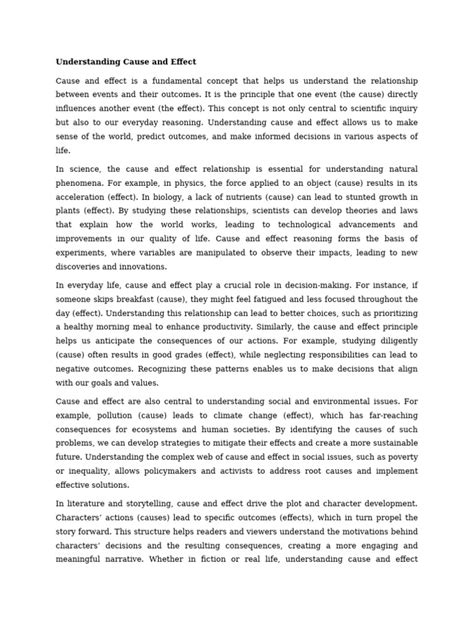 understanding   effect  causality innovation