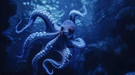 Free Photo | Octopus seen in its underwater natural habitat