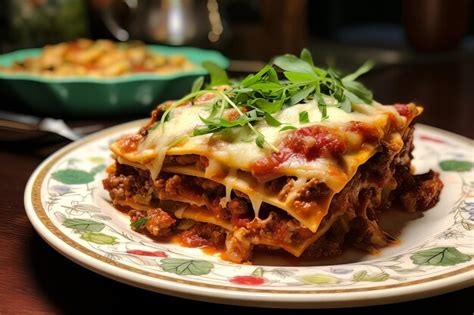 Premium Photo | Homestyle italian lasagna dinner