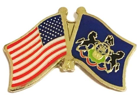 Pennsylvania State Double Flag Pin World Flag Pins