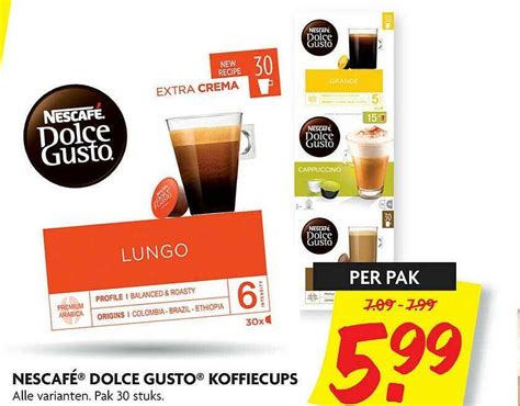 Nescafé Dolce Gusto Koffiecups aanbieding bij Dekamarkt