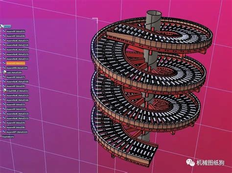 【工程机械】螺旋重力滚筒输送机滚筒输送带3d数模图纸 Step格式solidworks 仿真秀干货文章