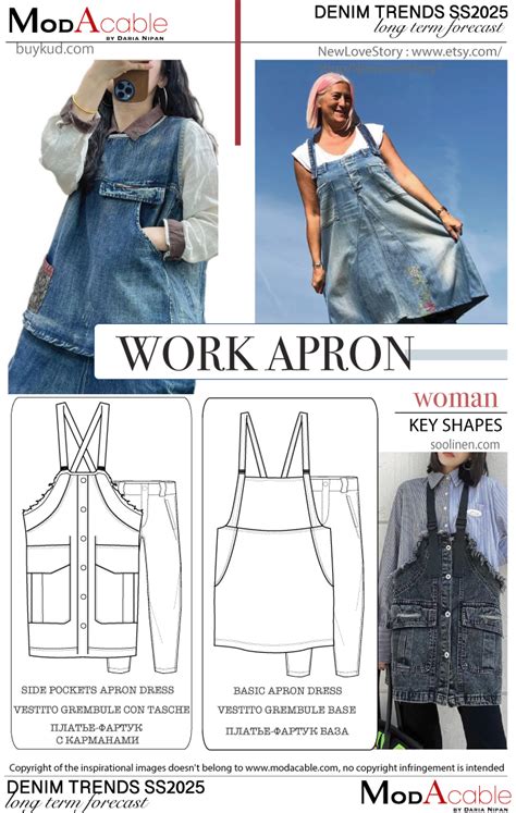 SS25 denim Work apron - ModaCable