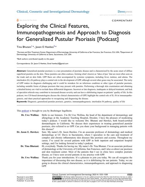 Pdf Exploring The Clinical Features Immunopathogenesis And Approach