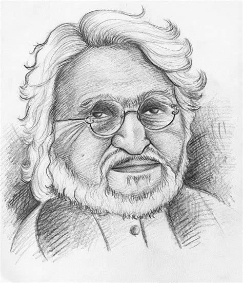 M.f Hussain Drawing by Daljeet Kaur - Pixels