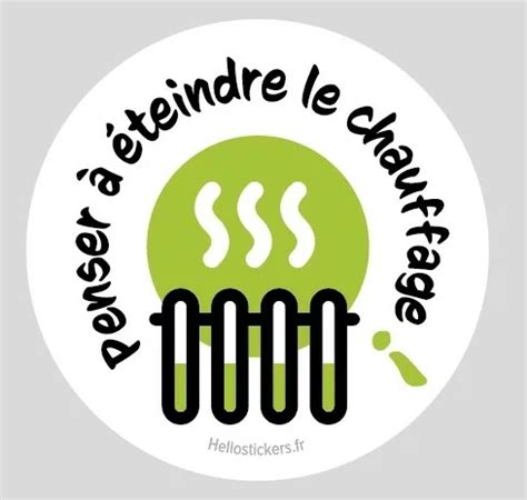 Sticker éteindre le chauffage Sticker autocollant 241022 happystickers