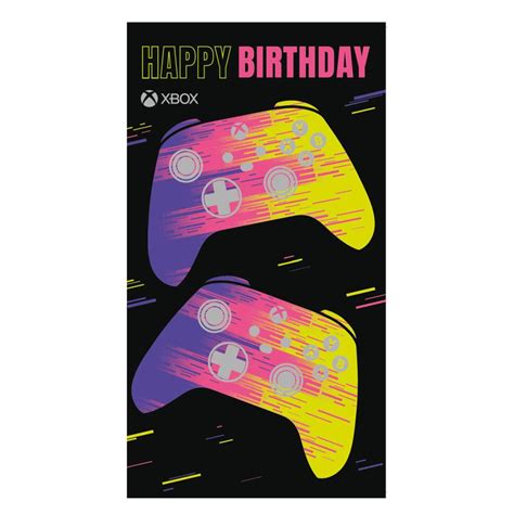 Happy Birthday Xbox Birthday Card Xb020 Character Brands