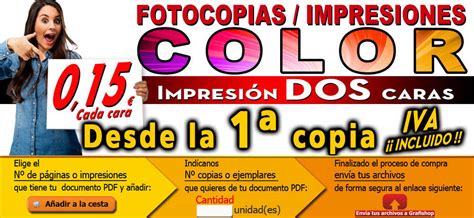 Fotocopias Color Impresas A Dos Caras Grafishop Granada