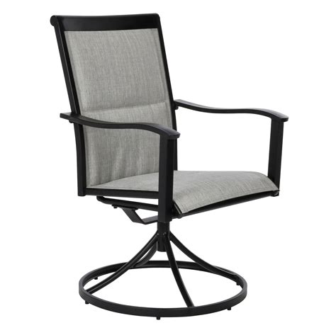 Style Selections Melrose Set Of 2 Black Metal Frame Swivel Dining Chair