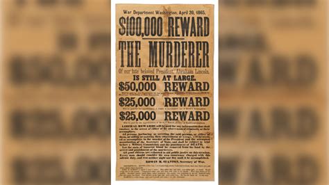 A Rare ‘wanted Poster For John Wilkes Booth After He Assassinated Lincoln Sold For Over