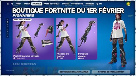 Boutique Fortnite Du 1er Février 2024 Youtube