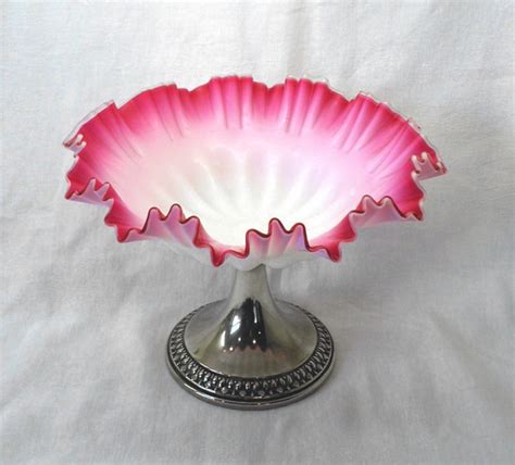 Antique Glass Compote Dish Showpiece Antiques