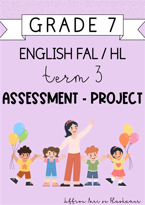 Grade 7 English HL FAL Term 3 Project 2024