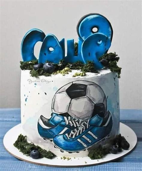 Pin By Daniela On Agenes Soccer Cake Sport Cakes Boy Birthday Cake