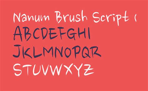 Nanum Brush Script Font Free Download Graphic Design Fonts