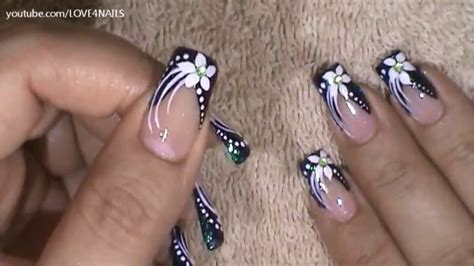 Nokti Lakiranje Tutorijal 9 Crno Beli Nail Art Dizajn UKRASAVANJE