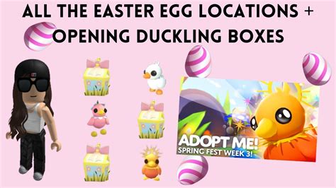 All The Easter Egg Locations Opening Duckling Boxes Adopt Me YouTube