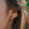 Clous D Oreilles En Bois Indyana S Rie Color E