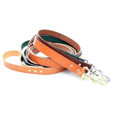 Leather Dog Collar with Personalized Riveted Nameplate