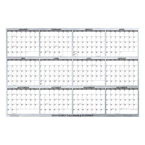 2024 Wall Calendar Designer Metal 24″ X 36″ Swiftglimpse