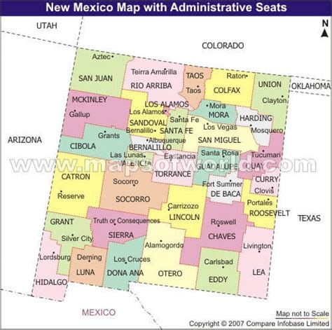 New Mexico Counties Map