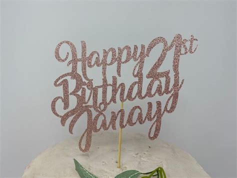 Any Number Custom Birthday Cake Topper 21st Cake Topper Etsy 21st