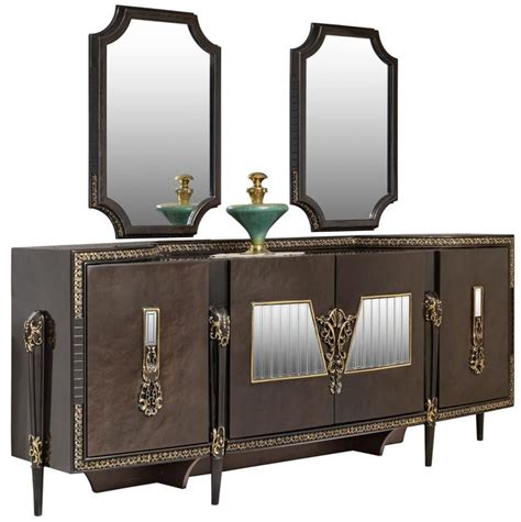 Casa Padrino Buffet Baroque De Luxe Et Miroirs Marron Fonc Or