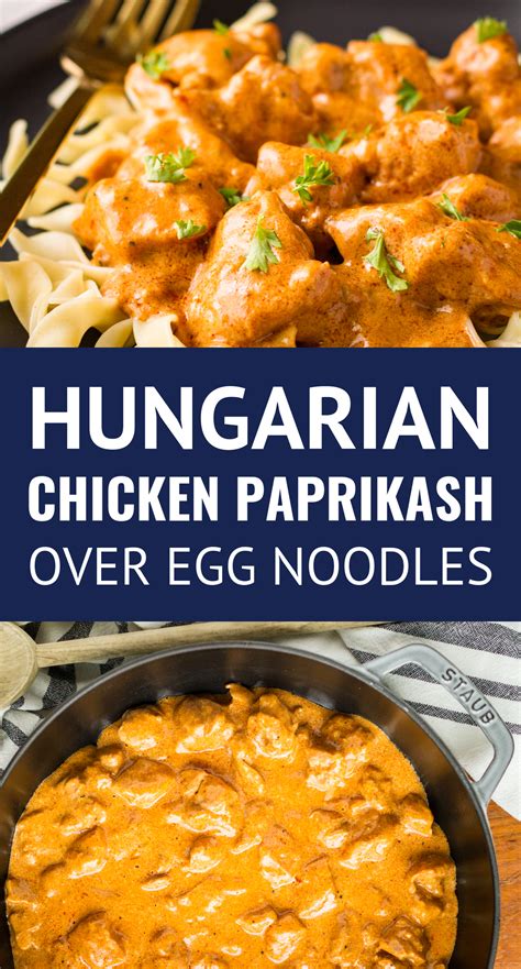 Flavorful Hungarian Chicken Paprikash With Egg Noodles