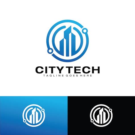 Premium Vector City Tech Logo Template