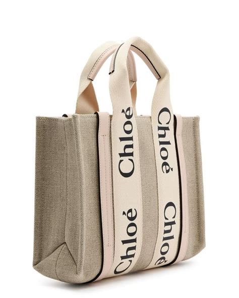 Chlo Woody Small Canvas Tote In Natural Lyst Uk