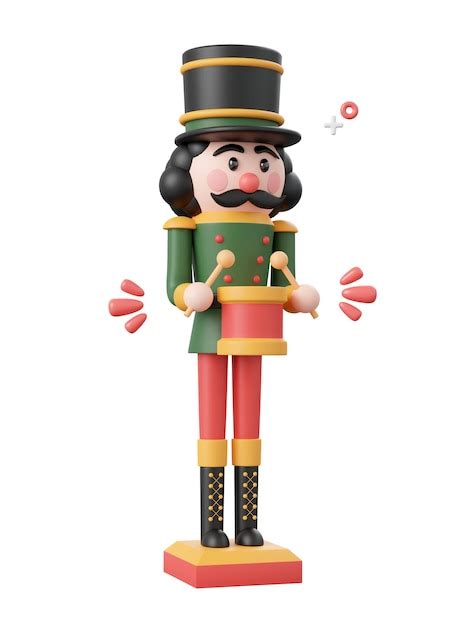 Premium PSD | Christmas nutcracker christmas theme elements 3d illustration