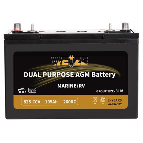 WEIZE 12V 100Ah Deep Cycle Battery Group Size 31 Battery 45 OFF