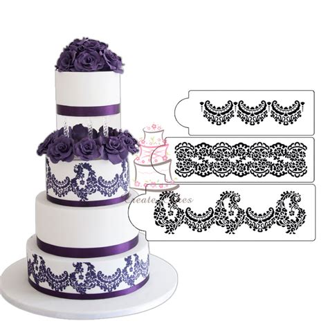 6 Stencil Sheet Cakes Photo Gucci Stencil Lace Templates For Cakes