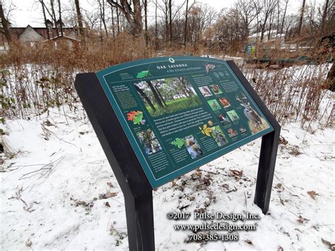 Oak Savanna Interpretive Trail Sign Exhibit Installation Photos At