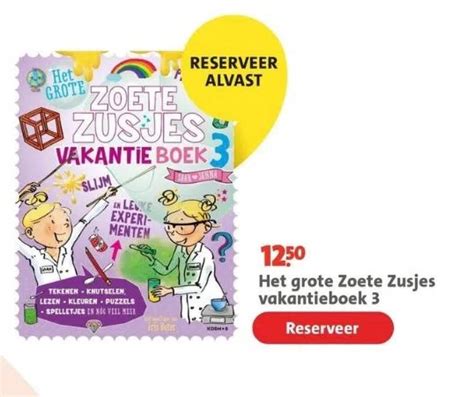 Het Grote Zoete Zusjes Vakantieboek 3 Aanbieding Bij Bruna