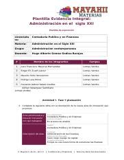 Plantilla Integral Docx Plantilla Evidencia Integral Administraci N