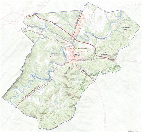 Map of Warren County, Virginia - Thong Thai Real