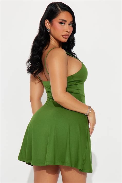 Adriana Essential Mini Dress Olive Fashion Nova Dresses Fashion Nova