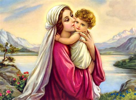 Download The Virgin Mary Loving Mother Wallpaper