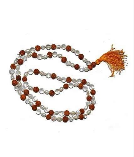 White Rudraksh Sphatik Moti Japa Mala Number Of Mukhi Mukhi Shape